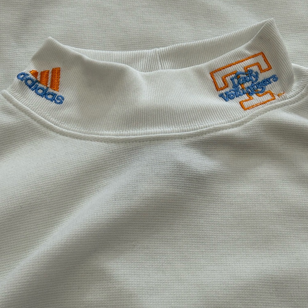 VTG Tennessee Lady Volunteers T Shirt Adult Small Mock Neck White Adidas NCAA - Picture 6 of 8